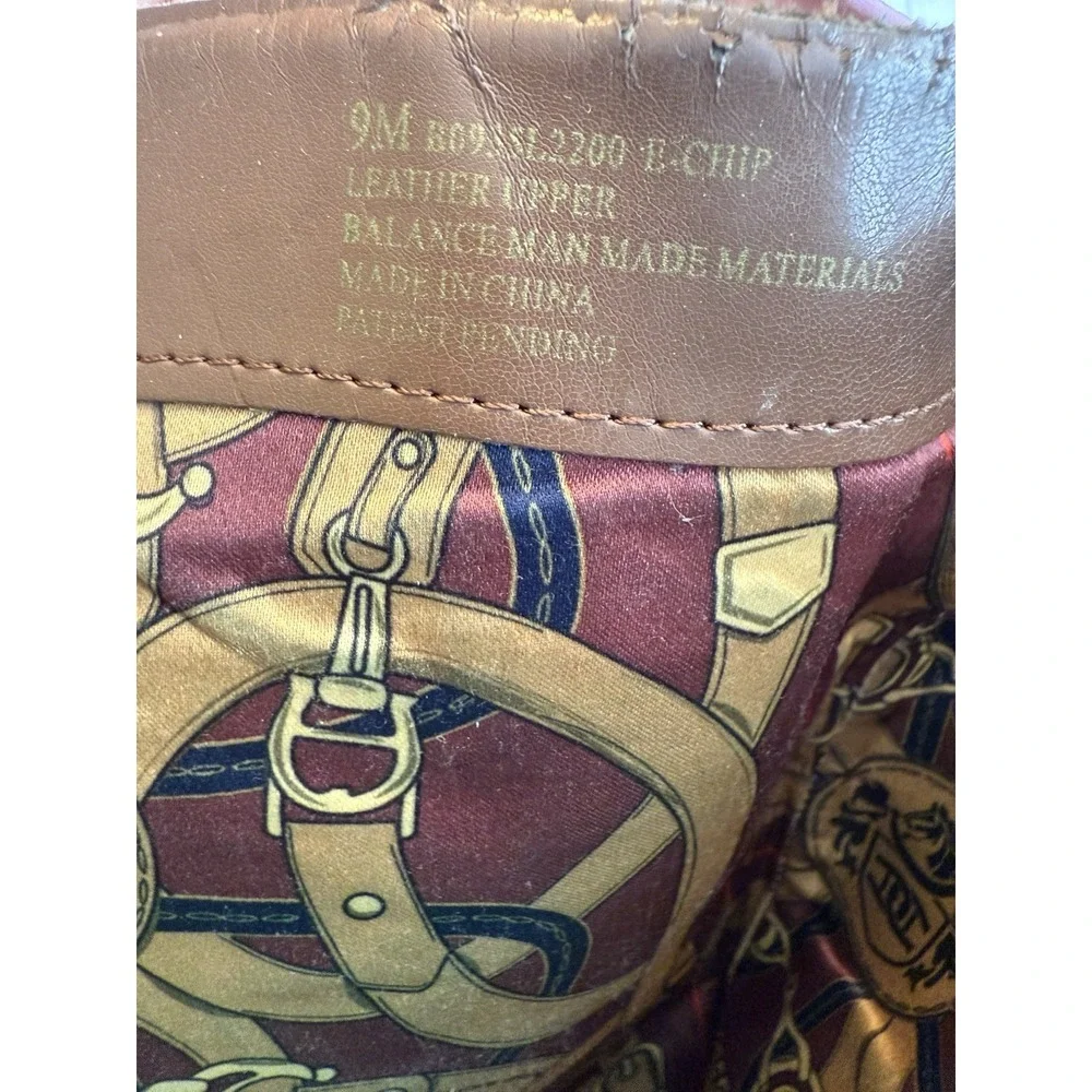 Etienne Aigner Womens Leather Tall Riding Boots Tan Sz 9 M‎ Zip Close Block Heel